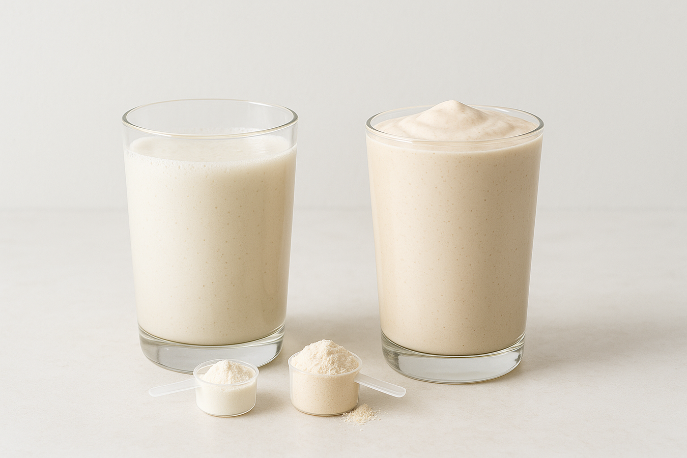 Whey und Casein Protein im Vergleich