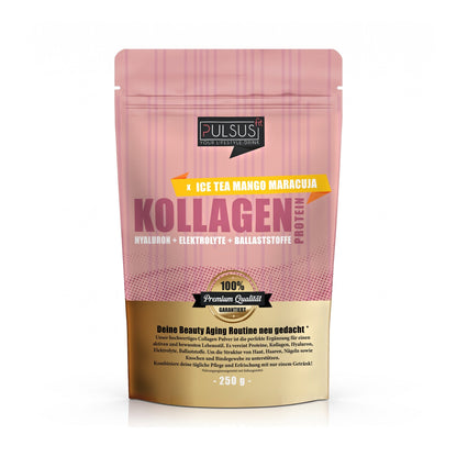 PULSUS FIT Kollagen Protein Women Edition Ice Tea Mango Maracuja Vorderseite