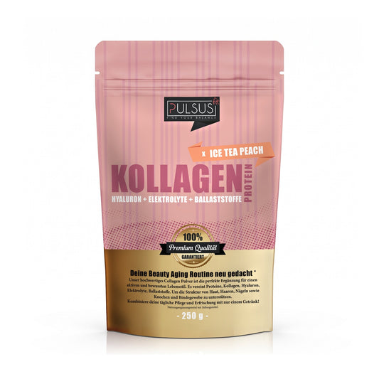 PULSUS FIT Kollagen Protein Women Edition Ice Tea Peach Vorderseite