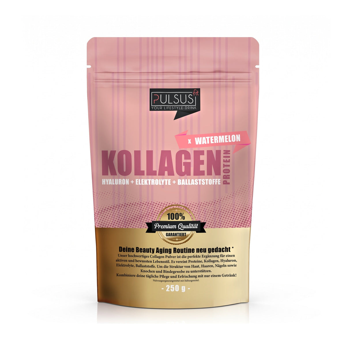 PULSUS FIT Kollagen Protein Women Edition Watermelon Vorderseite