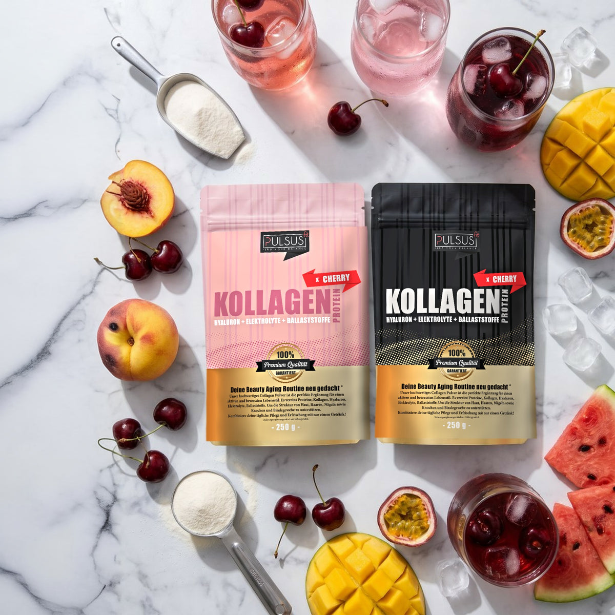 PULSUS FIT Kollagen Protein Women und Men Edition mit Fruechten