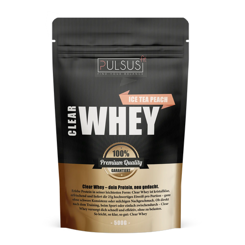Pulsus Fit Clear Whey Protein Ice Tea Peach (Eistee Pfirsich) 500 g Dose